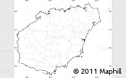 Blank Simple Map of Hainan, no labels