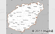 Gray Simple Map of Hainan, cropped outside