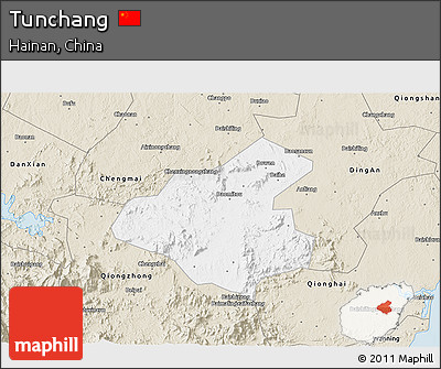 Classic Style 3D Map of Tunchang