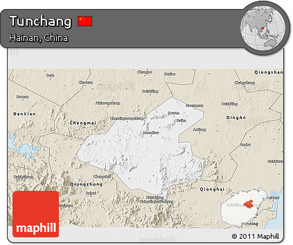 Classic Style 3D Map of Tunchang