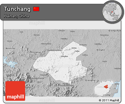 Gray 3D Map of Tunchang