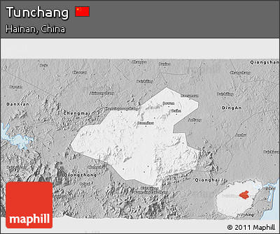 Gray 3D Map of Tunchang