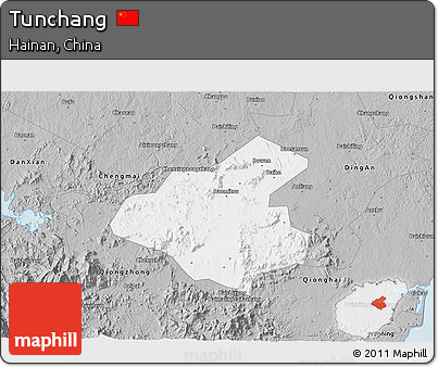Gray 3D Map of Tunchang