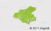 Physical 3D Map of Tunchang, cropped outside