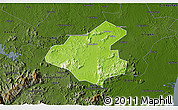 Physical 3D Map of Tunchang, darken
