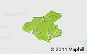 Physical 3D Map of Tunchang, single color outside