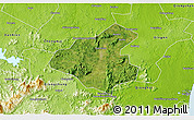 Satellite 3D Map of Tunchang, physical outside