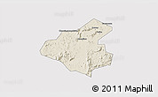 Shaded Relief 3D Map of Tunchang, cropped outside