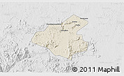 Shaded Relief 3D Map of Tunchang, lighten, desaturated
