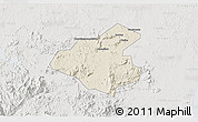 Shaded Relief 3D Map of Tunchang, lighten, semi-desaturated