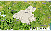 Shaded Relief 3D Map of Tunchang, satellite outside