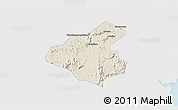 Shaded Relief 3D Map of Tunchang, single color outside