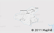 Silver Style 3D Map of Tunchang, single color outside