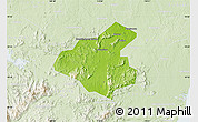 Physical Map of Tunchang, lighten