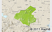 Physical Map of Tunchang, shaded relief outside