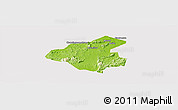 Physical Panoramic Map of Tunchang, cropped outside