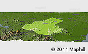Physical Panoramic Map of Tunchang, darken
