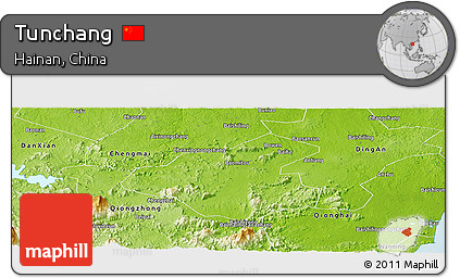 Physical Panoramic Map of Tunchang