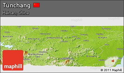 Physical Panoramic Map of Tunchang