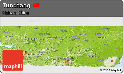 Physical Panoramic Map of Tunchang
