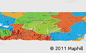 Physical Panoramic Map of Tunchang, political outside