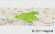 Physical Panoramic Map of Tunchang, shaded relief outside
