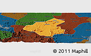Political Panoramic Map of Tunchang, darken