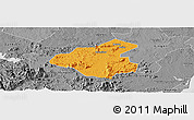 Political Panoramic Map of Tunchang, desaturated