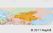 Political Panoramic Map of Tunchang, lighten