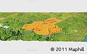 Political Panoramic Map of Tunchang, satellite outside