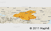 Political Panoramic Map of Tunchang, shaded relief outside