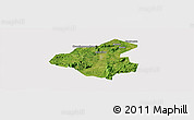 Satellite Panoramic Map of Tunchang, cropped outside