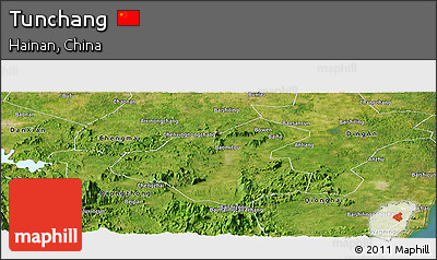 Satellite Panoramic Map of Tunchang