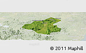 Satellite Panoramic Map of Tunchang, lighten
