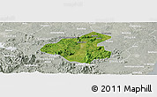 Satellite Panoramic Map of Tunchang, lighten, semi-desaturated