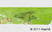 Satellite Panoramic Map of Tunchang, physical outside