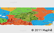 Satellite Panoramic Map of Tunchang, political outside