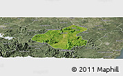 Satellite Panoramic Map of Tunchang, semi-desaturated