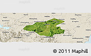 Satellite Panoramic Map of Tunchang, shaded relief outside