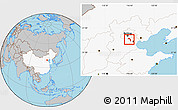 Gray Location Map of Anci, highlighted country