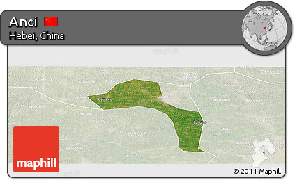Satellite Panoramic Map of Anci, lighten