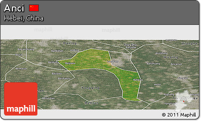 Satellite Panoramic Map of Anci, semi-desaturated