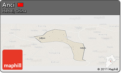 Shaded Relief Panoramic Map of Anci, lighten