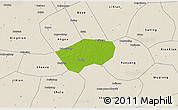 Physical 3D Map of Anping, shaded relief outside