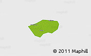 Physical 3D Map of Anping, single color outside