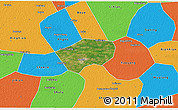 Satellite 3D Map of Anping, political outside
