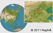 Satellite Location Map of Anping