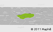 Physical Panoramic Map of Anping, lighten, desaturated