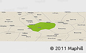 Physical Panoramic Map of Anping, shaded relief outside