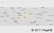 Shaded Relief Panoramic Map of Anping, desaturated